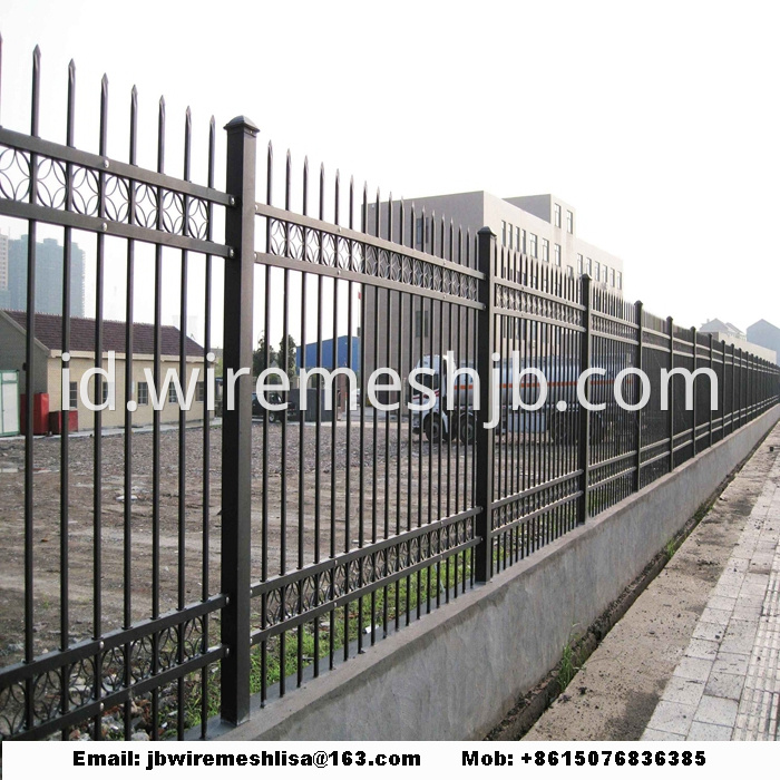 Powder Coated Security Zinc Steel Fence